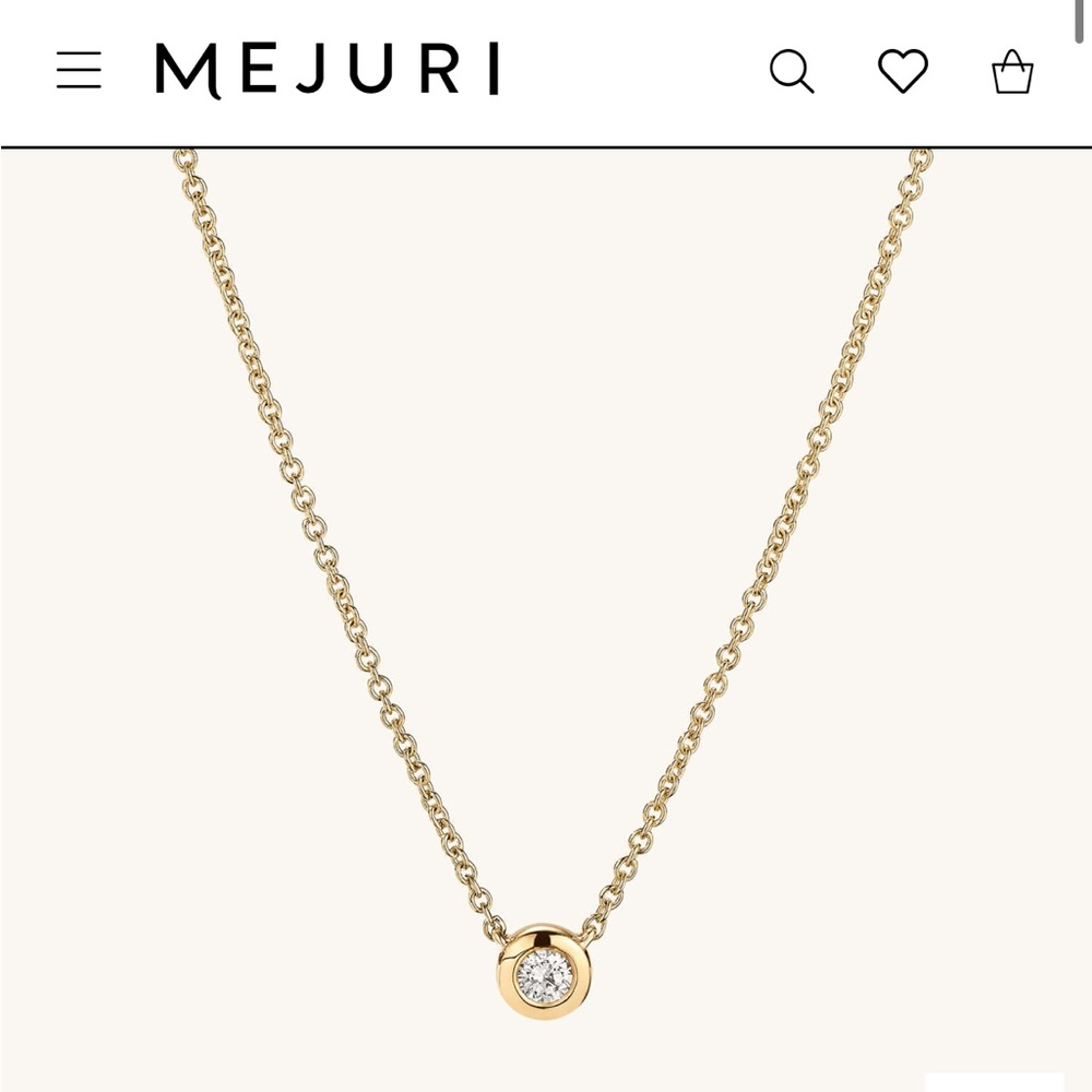 Mejuri diamond necklace